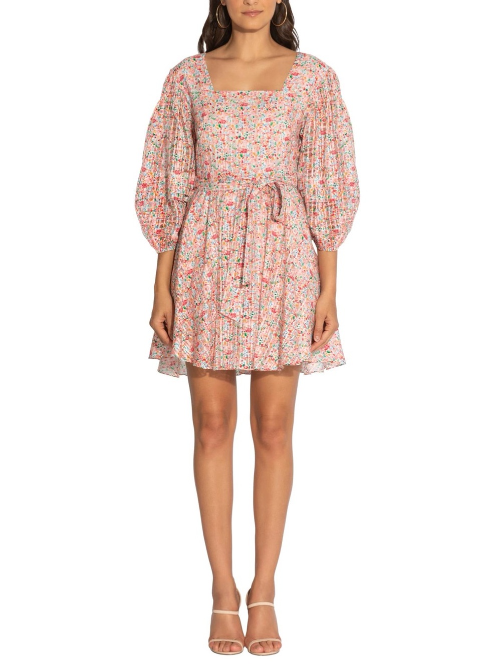 Shoshanna Morena Silk Floral Mini Dress Cottagecore Fairy Romantic Pink Size 10